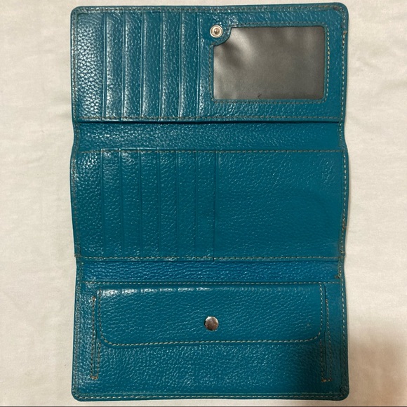 Teal Leather Wallet - Picture 13 of 14